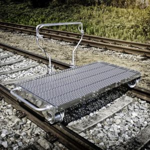 Транспортировочная железнодорожная тележка с автостопом Robel 51.12