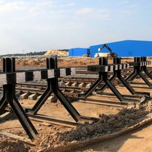Железнодорожный тупиковый путевой рельсовый упор